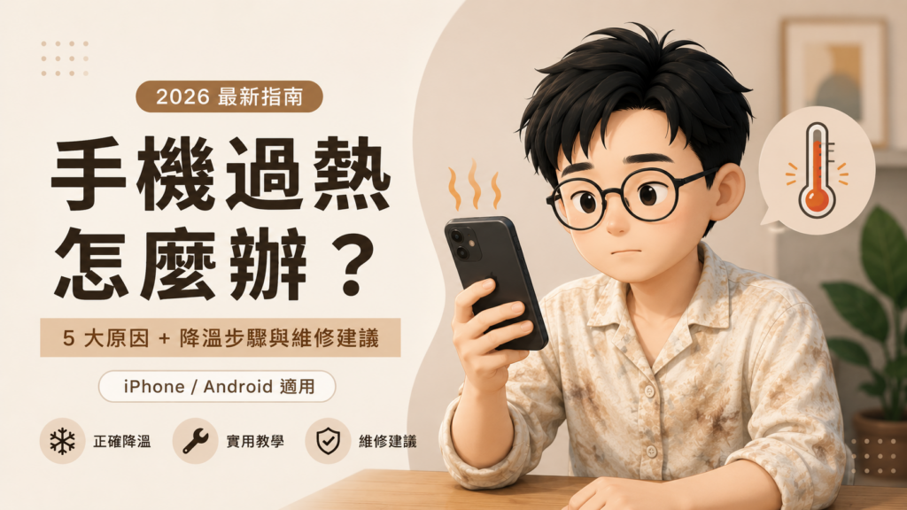 手機過熱怎麼辦？2026 手機發燙 5 大原因＋9個正確降溫方法一次看