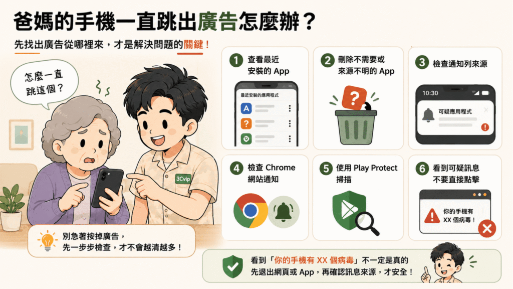 找出手機彈出廣告哪裡來